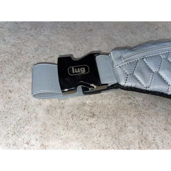 New Lug Quilted Silver Skedaddle Adjustable Waist Pack With Multiple Pockets & B - Picture 7 of 9